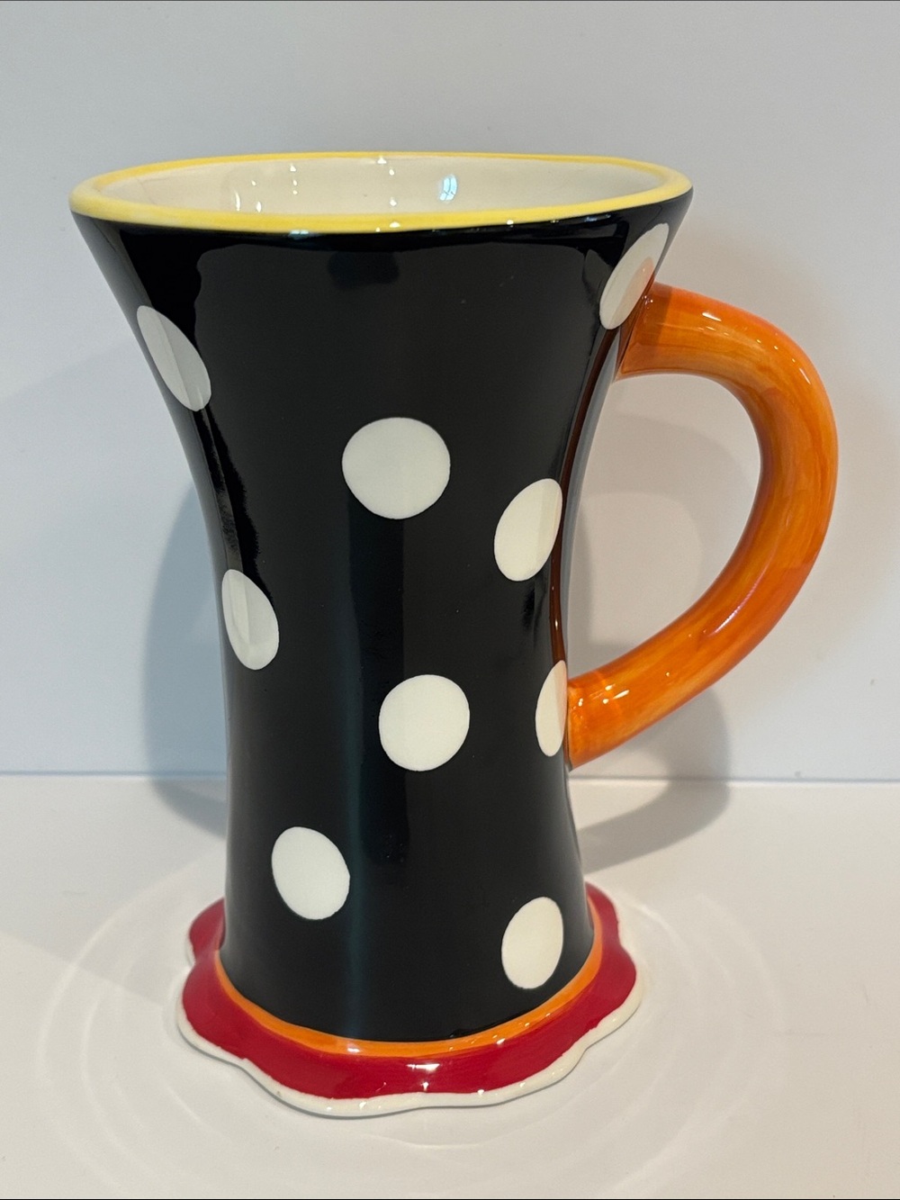 Vintage Nicole Engblom Polka Dot Whimsical Coffee Mug Dr Seuss Style Pier 1